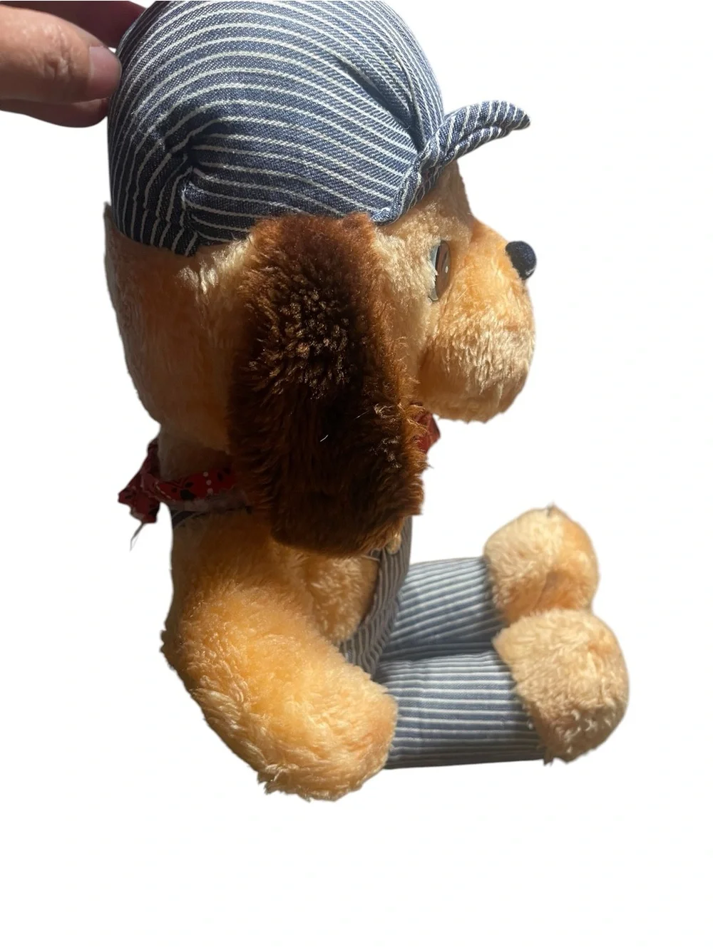 Vintage Knickerbocker 1970s Casey Jones Puppy Dog Train Conductor Stuffed Plush
